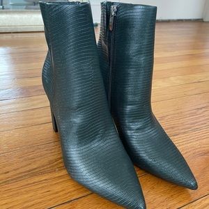 Marc Fisher Unami Heeled Bootie in emerald